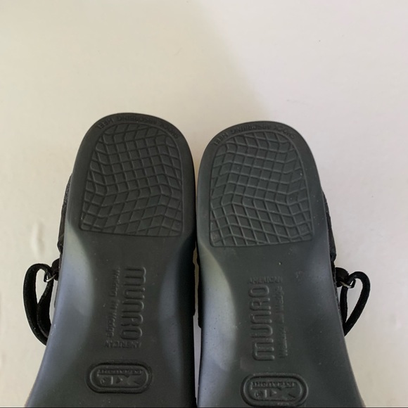 Munro Women’s Summer Black Leather Low Heel Sandals Shoes US 7.5 SS Narrow Width - Picture 9 of 10